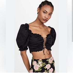 MUST GO | For Love & Lemons Lace Up Crop Top